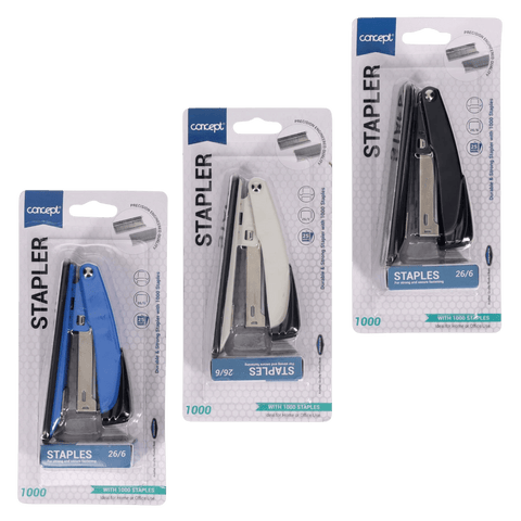Stapler Set - 26/6 Half Strip Stapler & Staples