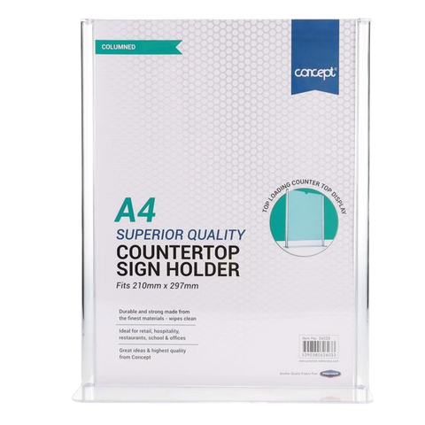 A4 Countertop Columned Sign Holder